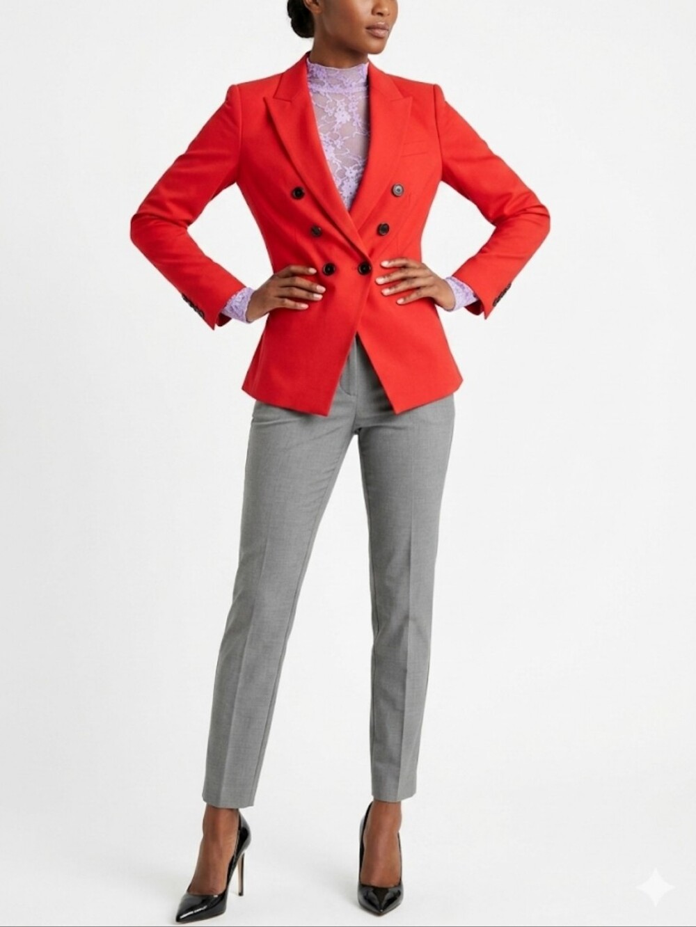 Going 5/23: Express red double-breasted blazer